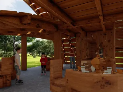 COCOA PAVILION - Ephemeral Architecture Free 3D model