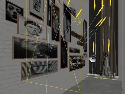 Modern Photostudio Concept Cultural Wall 3D model