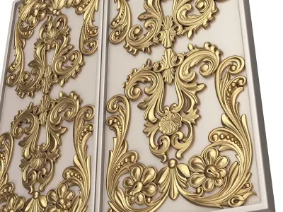 Backgammon Set 04 White Low-poly 3D model