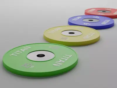 Competition Style Weight Plates 3D model
