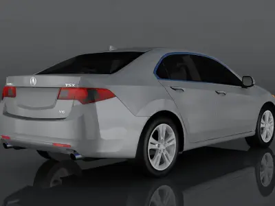Acura TSX 2009 Low-poly 3D model