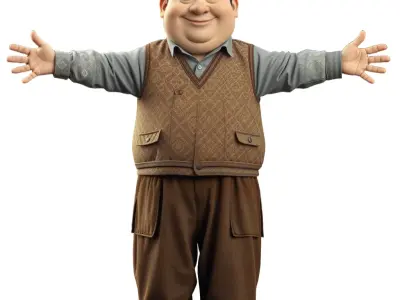 Charming Brown Gentleman model pack Low-poly 3D model