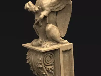 Corbel Decorative Dragon 4 3D model