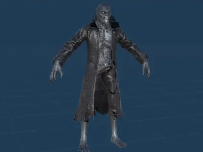 SuperZombie2 for pack Low-poly 3D model