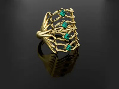 Wedding ring 3D print model 31