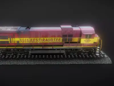 model train 01 Low-poly 3D model