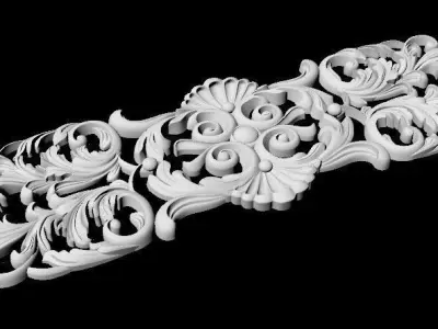 Central decor ornament for furniture 3D model 975