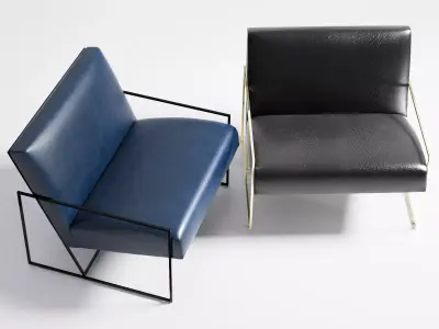 Thin Frame Lounge Chair 3D model