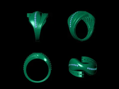 Luxury jewelry ring 3D print model