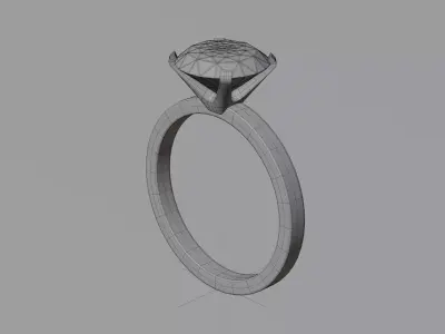 Diamond ring Free low-poly 3D model