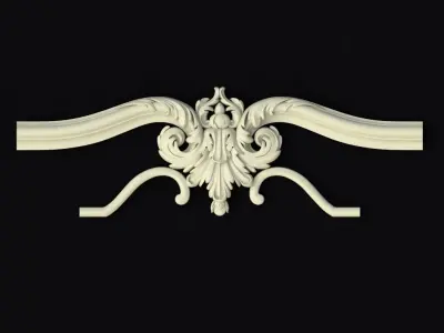 Central decor ornament for furniture 3D model 720