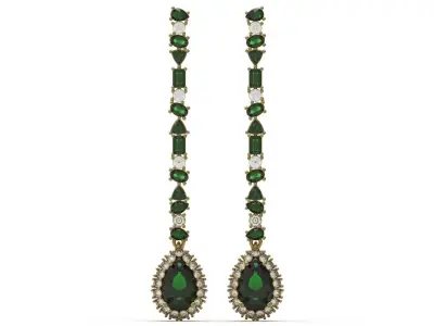 Elegant Earrings Ready for 3D Printing je0172 3D print model