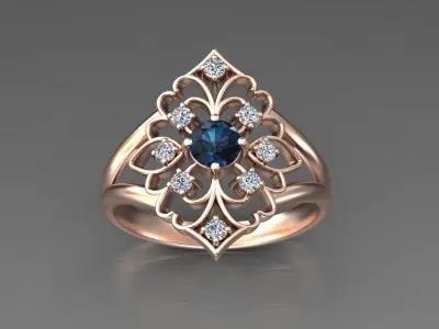 Diamond Ring 3D print model