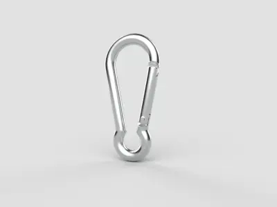 Carabiner Hook M01B Low-poly 3D model