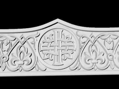 Central decor ornament for furniture 3D model 861