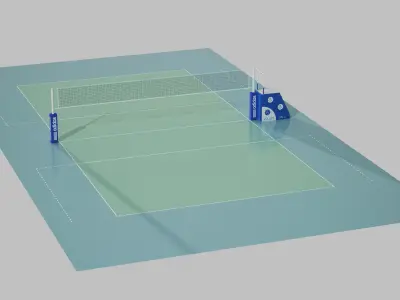 volleyball court 3D model