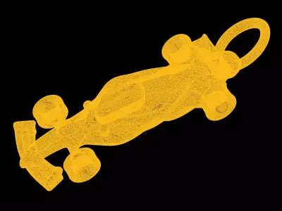 Racing car pendant charms - one inch pendant  3D print model