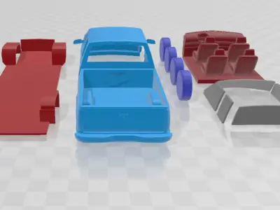 Chevrolet C1500 Extended Cab 1988 - Separate Parts STL Model 3D print model