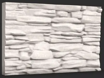 Stone Wall Panel Tileable Asset 3D print model