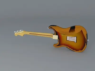 Stevie Ray Vaughan guitar Free 3D model