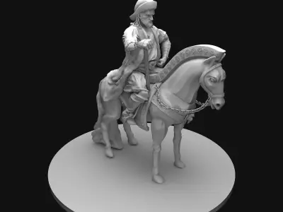 Genghis Khan Equestrian Statue 3D model