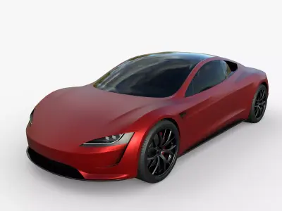 Electric Sport Car Game Ready Low-poly 3D model