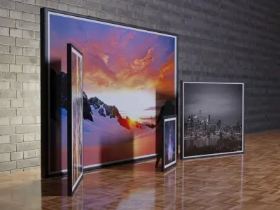 Frame Set 2 metal Free 3D model
