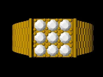 MENS Diamond ring - 3d printable design 3D print model