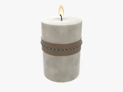 Candle Christmas DIY 03 3D model