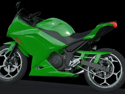 kawasaki ninja300 moto  3D model