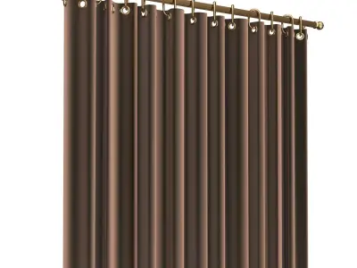 Cornice Classic Curtain 03 Gold Low-poly 3D model
