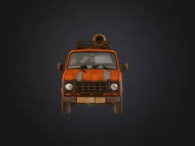 Rusty Road Warrior Low-poly 3D model