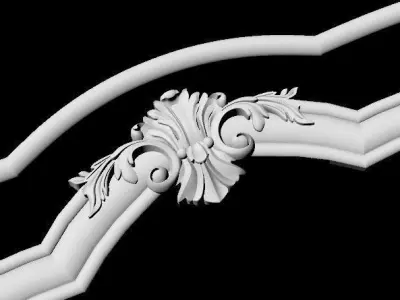 Central decor ornament for furniture 3D model 576
