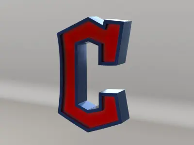 MLB Cleveland Guardians V2 Team Logo 3D model