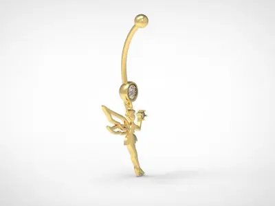 Angel Navel STL 3D piercing jewelry p0004 3D print model