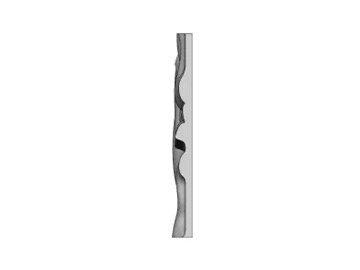 Mirrored organic sculpture wall art relief panel 3D print model