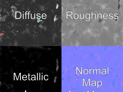 Wireless Gaming Controller with LED Indicators Low-poly 3D model