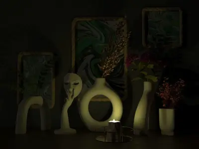 Decorative Set  3D model purchase