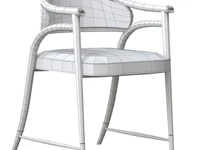 Aleksandra luxury Italian chair 3D model