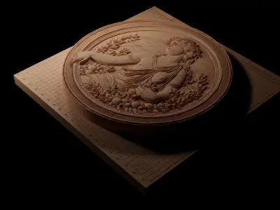 Nymph CNC 3d Print High Relief Sand Casting 3D print model