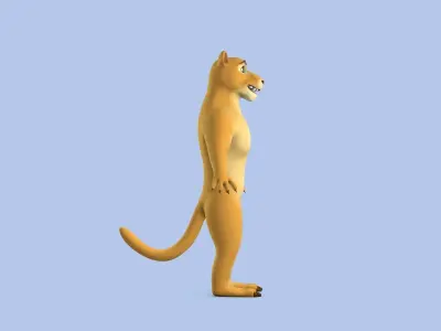 Cartoon Lion Low-poly 3D model buy