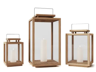 Rh Treviso Teak Lantern 3D model