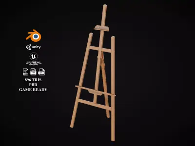 Easel Low-poly 3D model