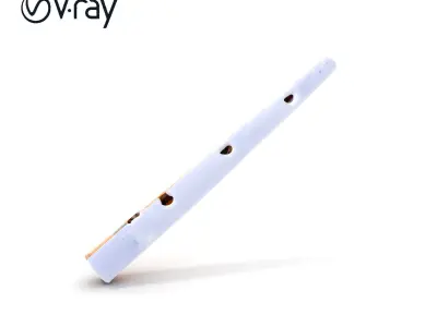 Traditional Bamboo Flute Model Pack Low-poly 3D model