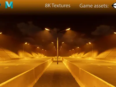 Urban Streetlight Low-poly 3D model