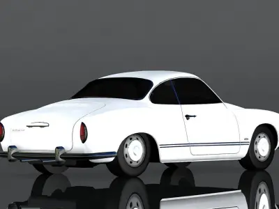 Volkswagen Karmann Ghia Low-poly 3D model
