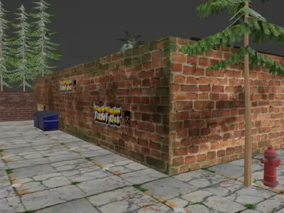 Car WorkShop with interior  exterior  detailed road 4k quality 3D model