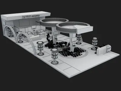  Booth Exhibition Stand a449b  3D model
