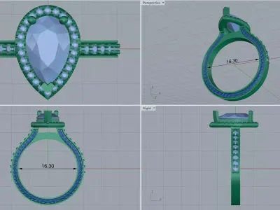 ring woman  3D print model 40