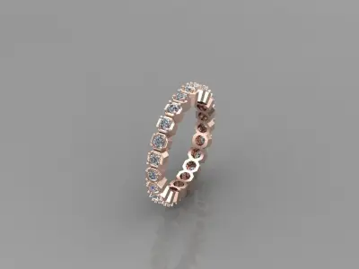 Solitaire Ring Version 1 SR47 3D model